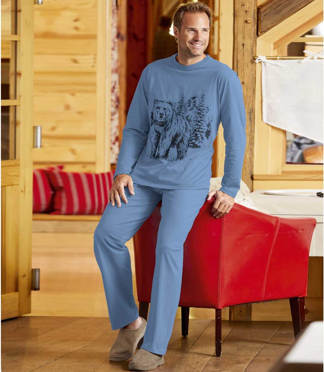 Katoenen pyjama Winter Bear Atlas For Men