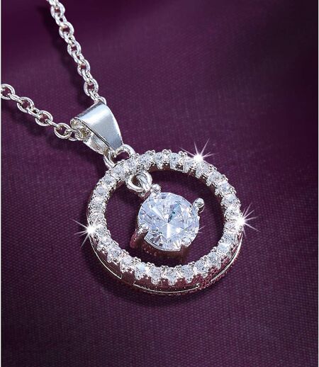 Women's Crystal Circle Necklace