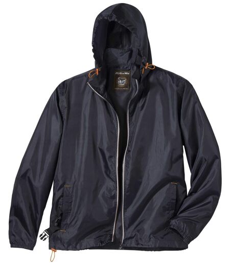 Men's Dark Grey Water-Repellent Windbreaker Jacket - Full Zip