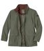 Men's Khaki Parka - Corduroy Collar-6
