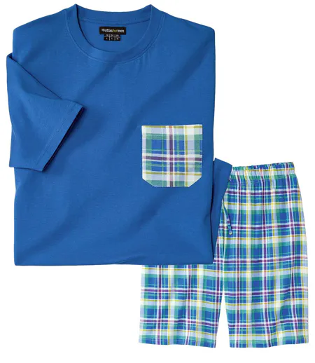 Le Pyjashort Col Rond Bleu