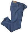 Modré strečové džínsy rovného střihu Regular Atlas For Men