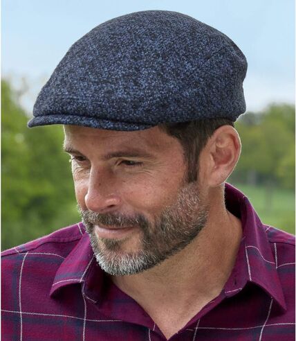 Men's Marled Knit Flat Cap