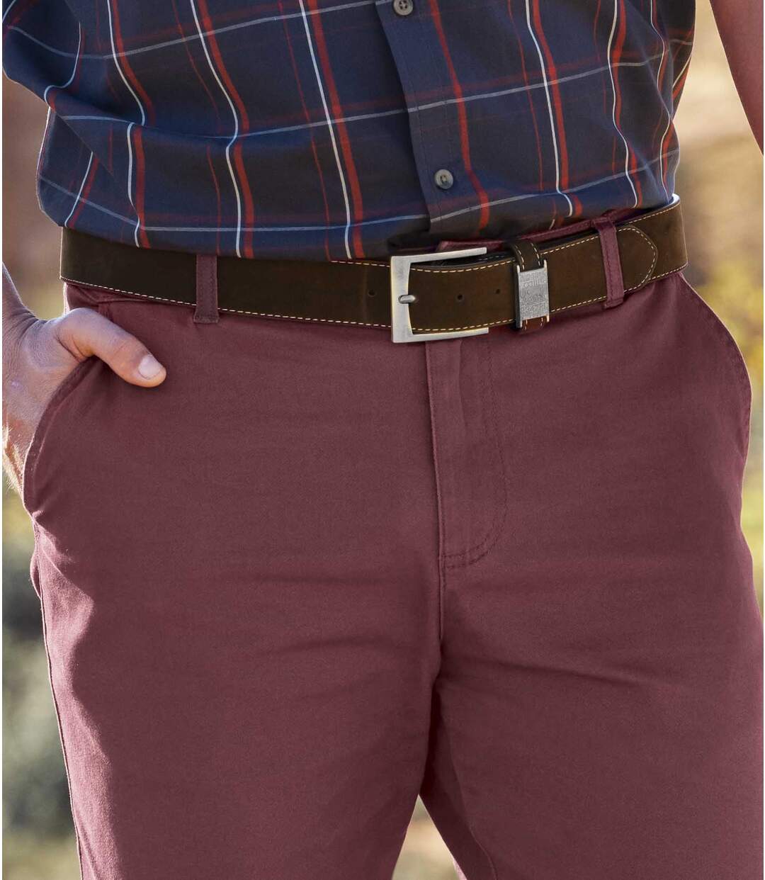 Men's Split Leather Belt - Brown Atlas For Men