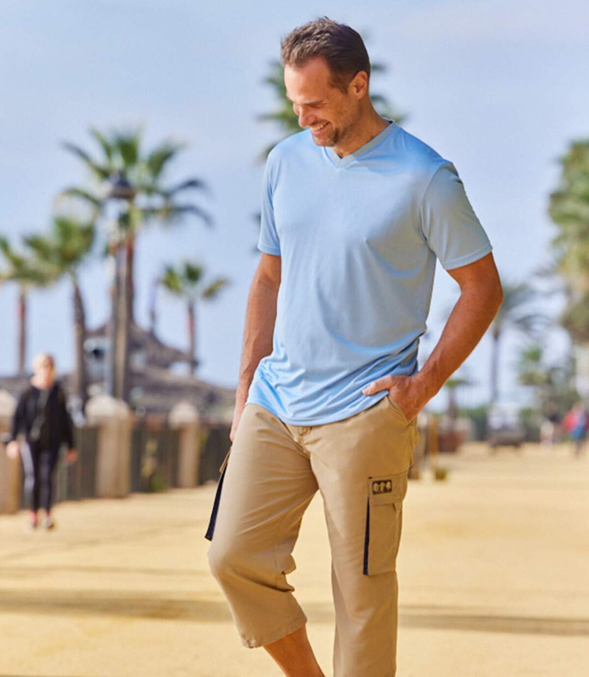 Set van 3 effen T-shirts met V-hals  Atlas For Men