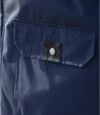 Men's Water-Repellent Navy Parka Coat - Foldaway Hood Atlas For Men