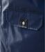 Men's Water-Repellent Navy Parka Coat - Foldaway Hood