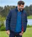 Manteau matelassé à glissière homme - marine