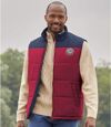 Men's Burgundy Water-Repellent Puffer Vest  Atlas For Men