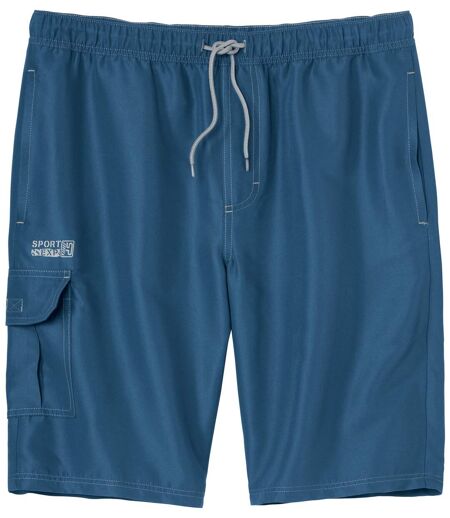 Men's Blue Microfibre Shorts 