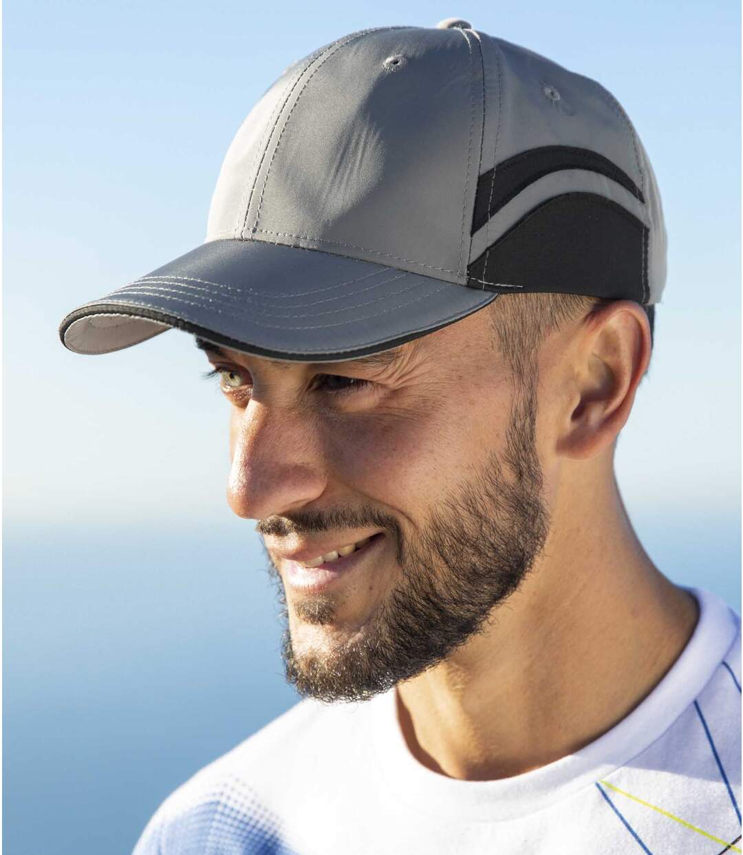 Pack of 2 Men's Microfiber Baseball Caps - Black Gray Atlas For Men