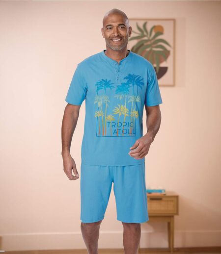 Zomerpyjama met Tunesische kraag Tropique Atoll