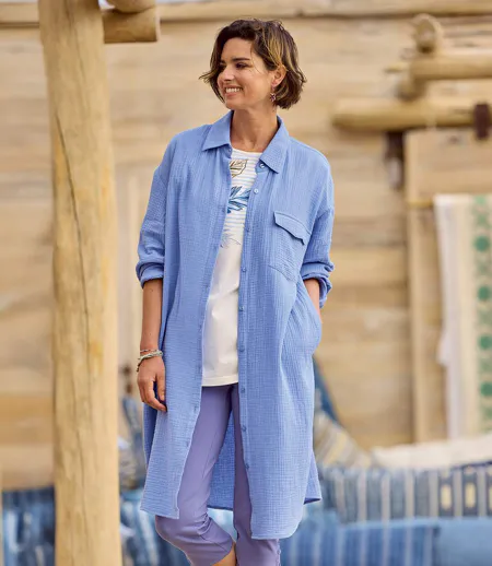 La Robe Chemise Gaze de Coton