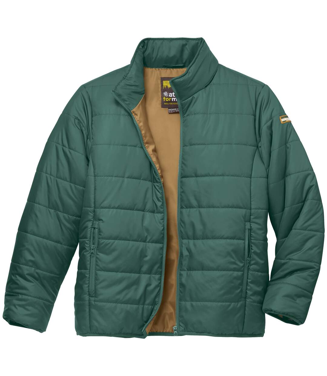 Men's Green Lightweight Padded Jacket - Water-Repellent-4