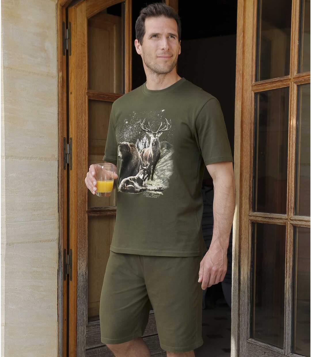 Krótka piżama z nadrukiem Atlas For Men
