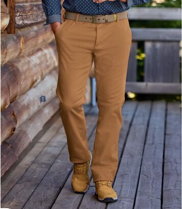 Pantalon Chino Stretch Camel 