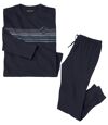 Men's Patterned Navy Pajamas Atlas For Men