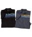 Pack of 2 Men's Striped Polo Shirts - Black Blue