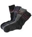 Pack of 4 Pairs of Men's Patterned Socks - Black Gray Blue 