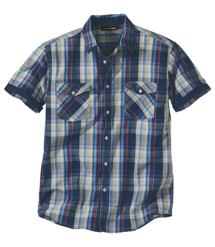 Men's Blue Checked Shirt