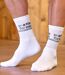 Pack of 5 Pairs of Men's Sports Socks - White Blue Grey Black-4