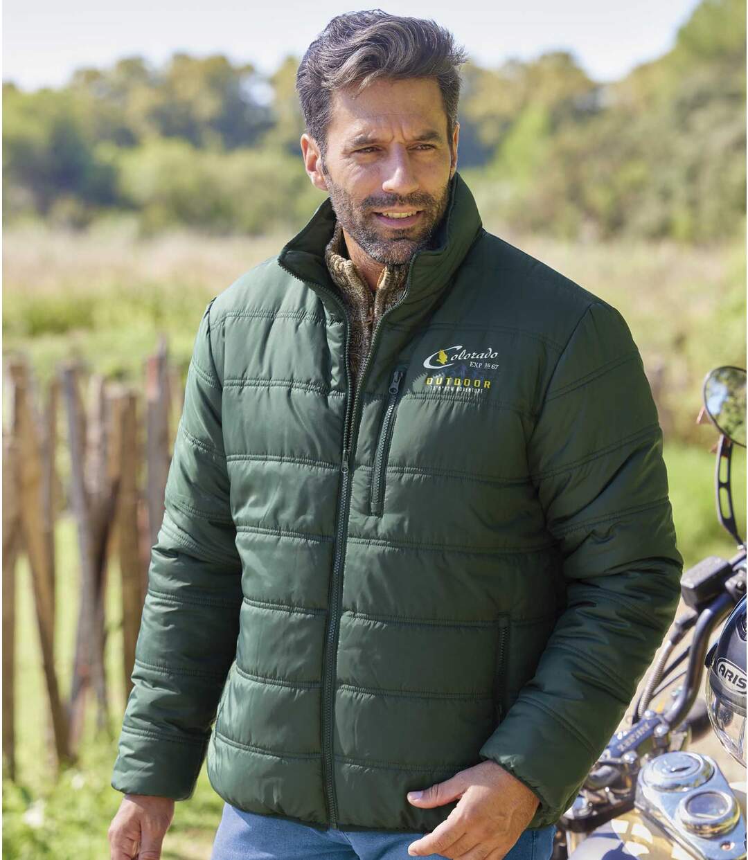 Pikowana kurtka z kieszeniami Outdoor Atlas For Men