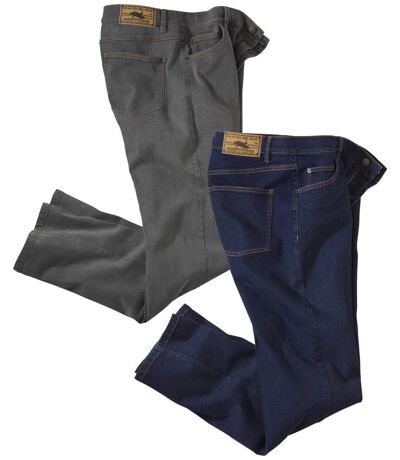 Zestaw 2 par wygodnych jeansów regular ze stretchem