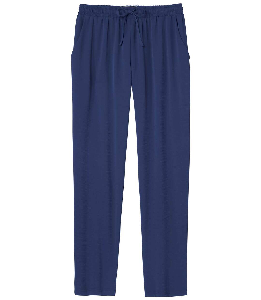 Pantalon détente en crêpe femme - marine-2