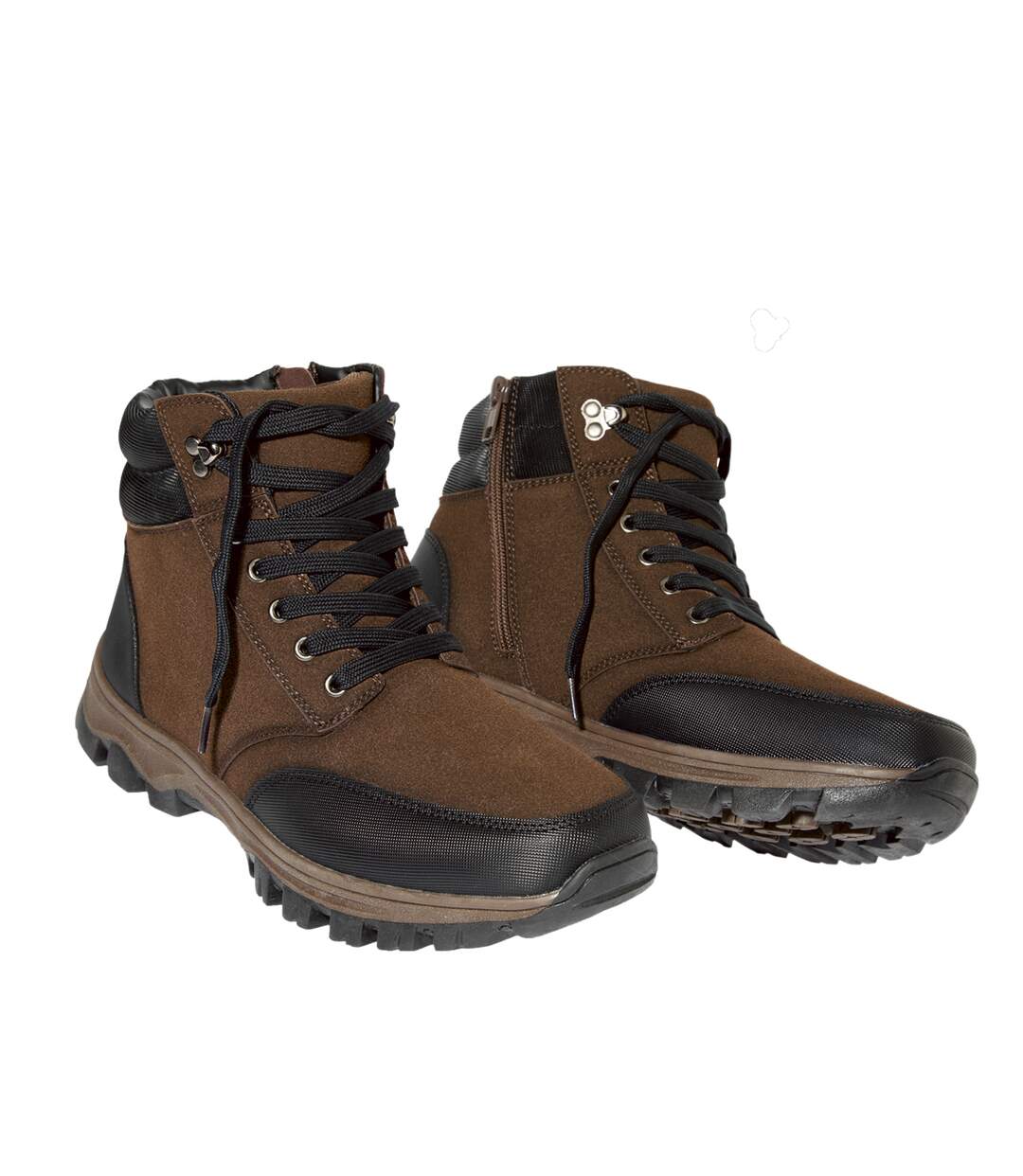 Les Boots Zippées Marron à Lacets-3