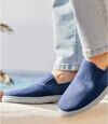 Mokassins aus Denim und blauen Canvas Atlas For Men