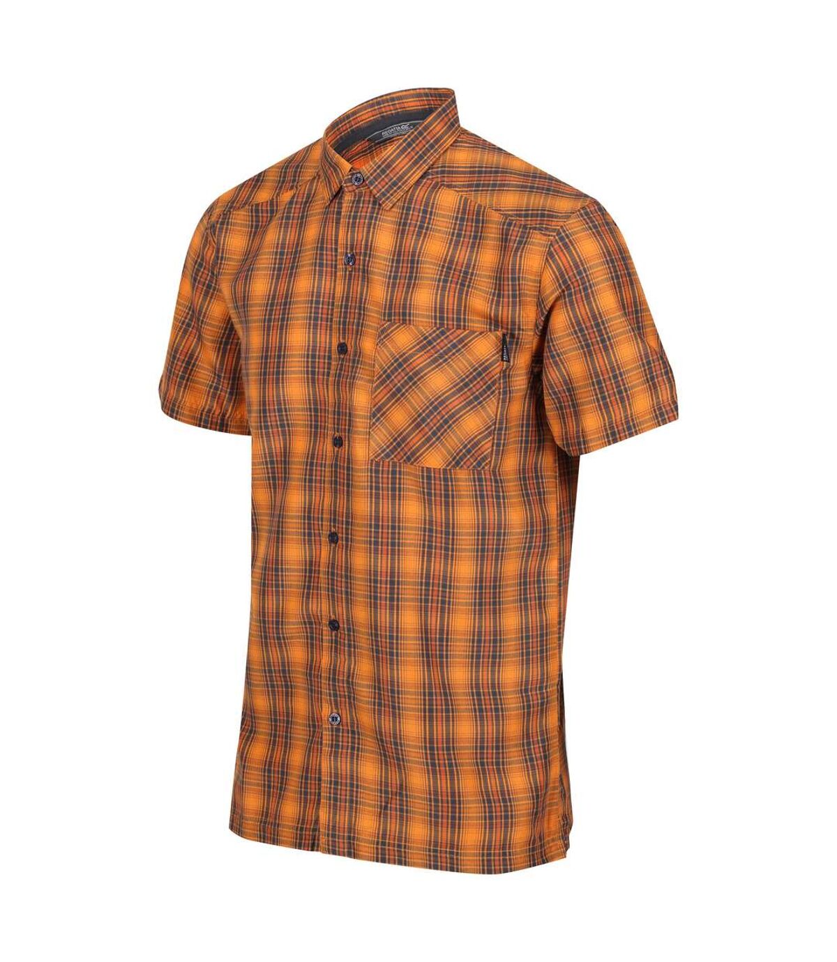 Regatta Mens Kalambo VI Checked Shirt (Flame Orange) - UTRG7281