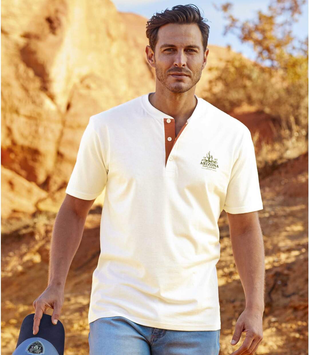 3 darabos, tunéziai nyakú Arizona póló szett Atlas For Men