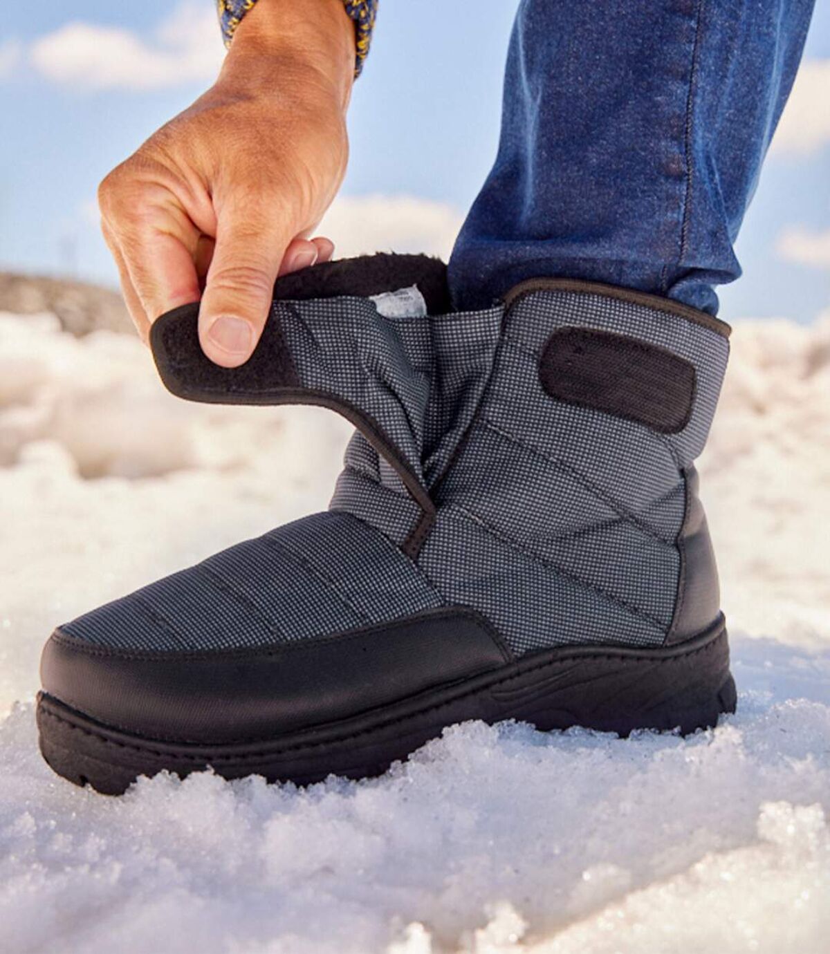 Ocieplane buty śniegowce z kożuszkiem sherpa  Atlas For Men