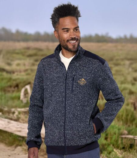 Stijlvol vest van sweatstof met rits