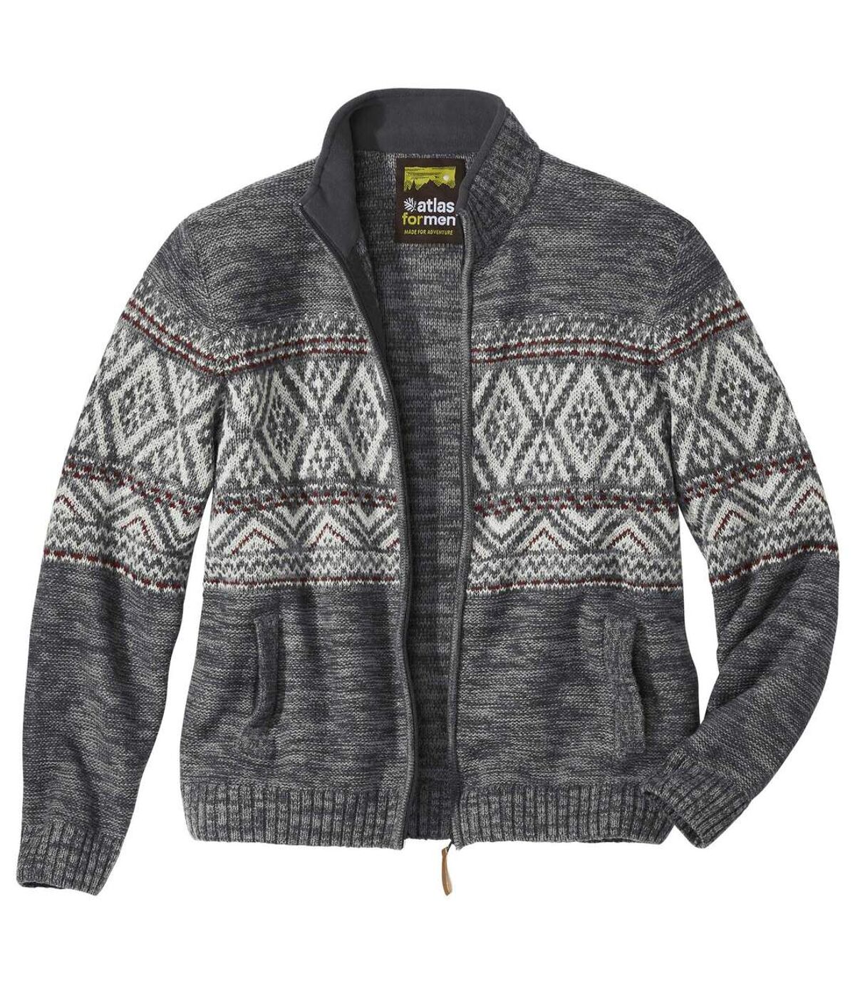 Pletený sveter so žakárovými motívmi Atlas For Men