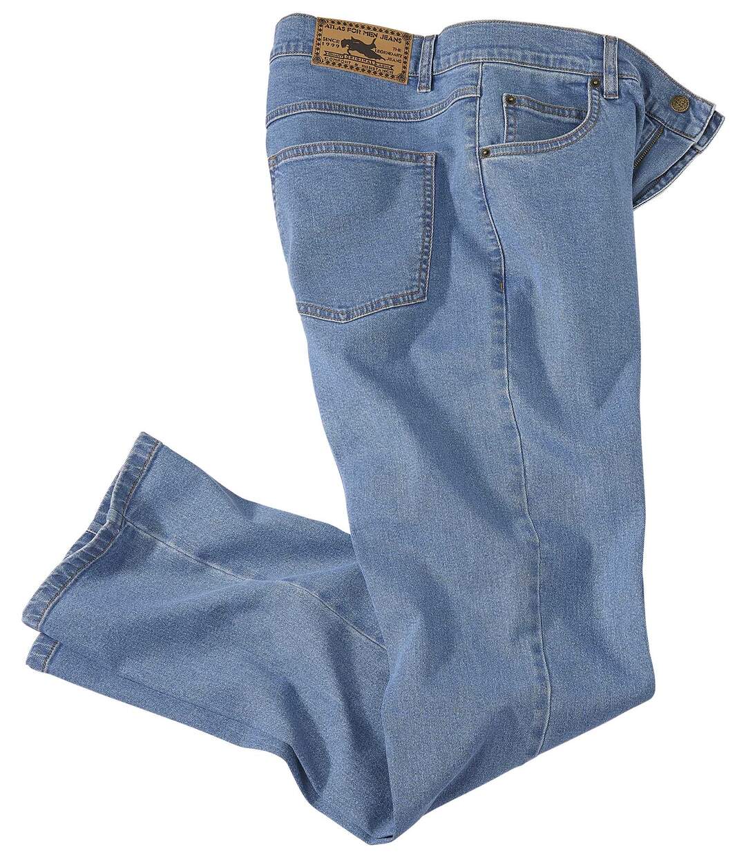 Men's Light Blue Stretch Jeans-1