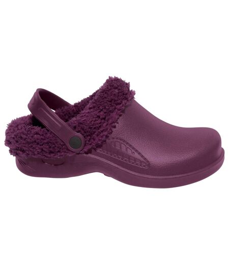 Women's Purple Sherpa-lined Clogs