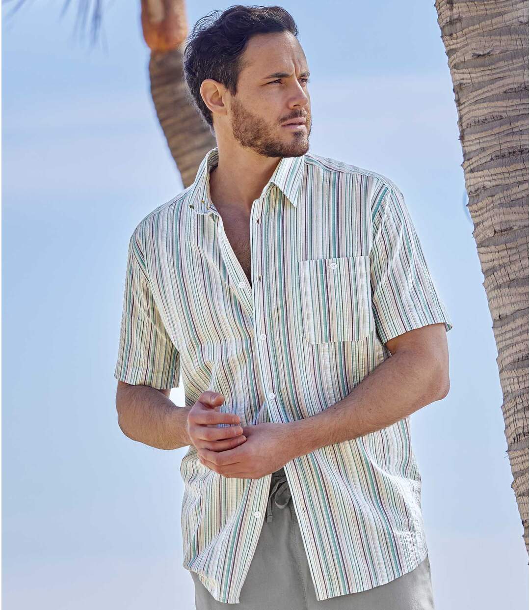 Košile z krepové bavlny Santa Monica Atlas For Men