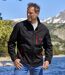 Blouson Softshell Doublé Polaire Noir-1