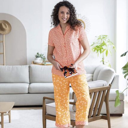 Pantalon de pyjama 7/8eme abricot
