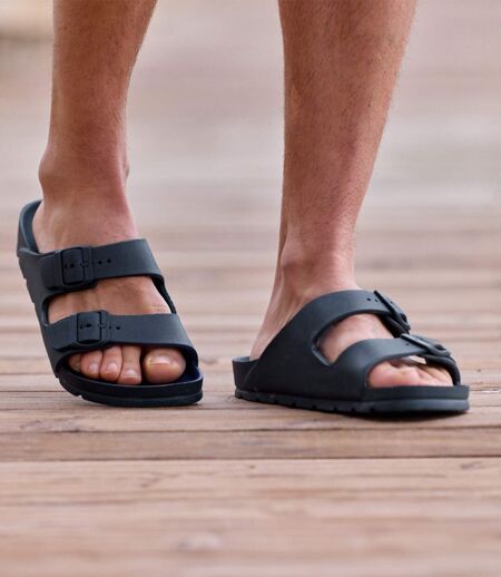 Men's Navy Slip-On Sandals