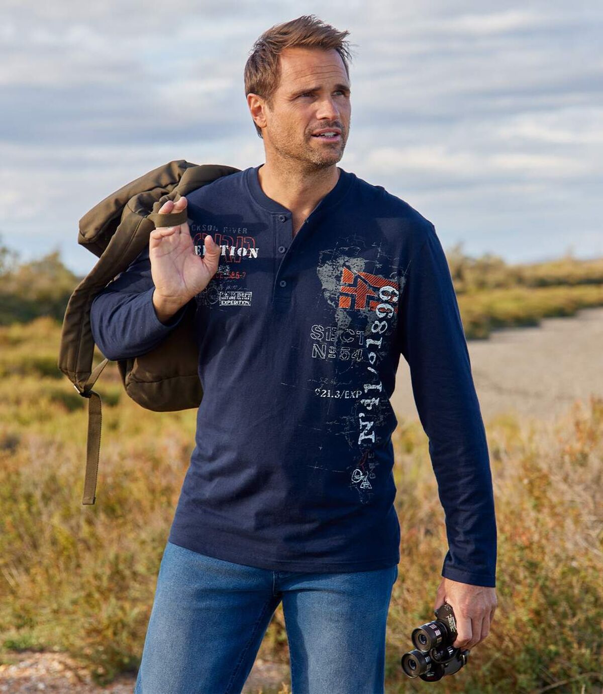 2er-Pack Henleyshirts Expedition Atlas For Men