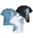 Pack of 3 Men's Graphic T-Shirts - Blue White Black