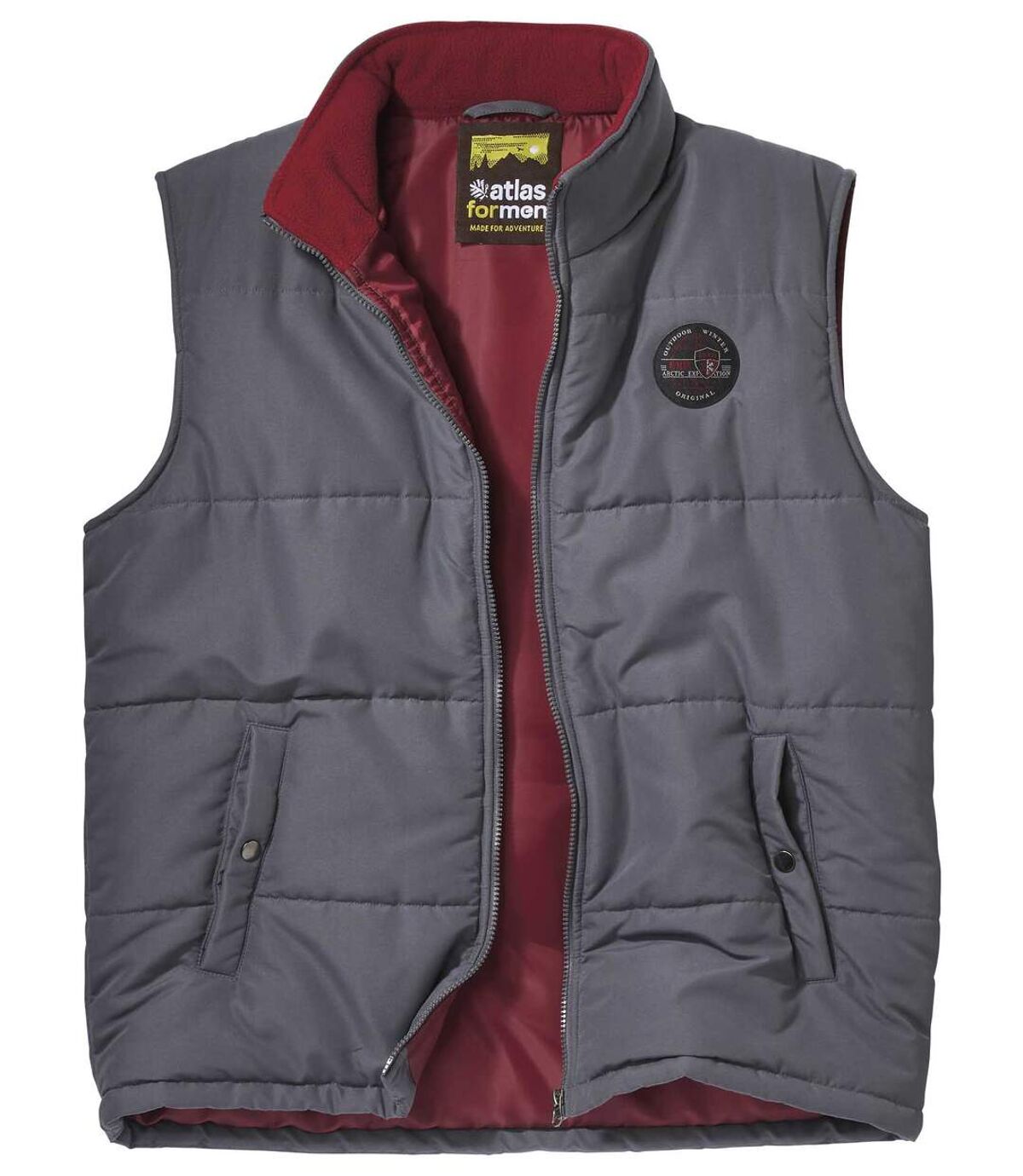 Men's Outdoor Sleeveless Puffer Vest - Grey Atlas For Men