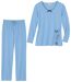 Women's Blue Cotton Pyjamas-1