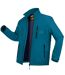 Men's Blue Microfleece-Lined Softshell Jacket - Water-Repellent