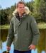 Men's Khaki Multi-Pocket Parka-1