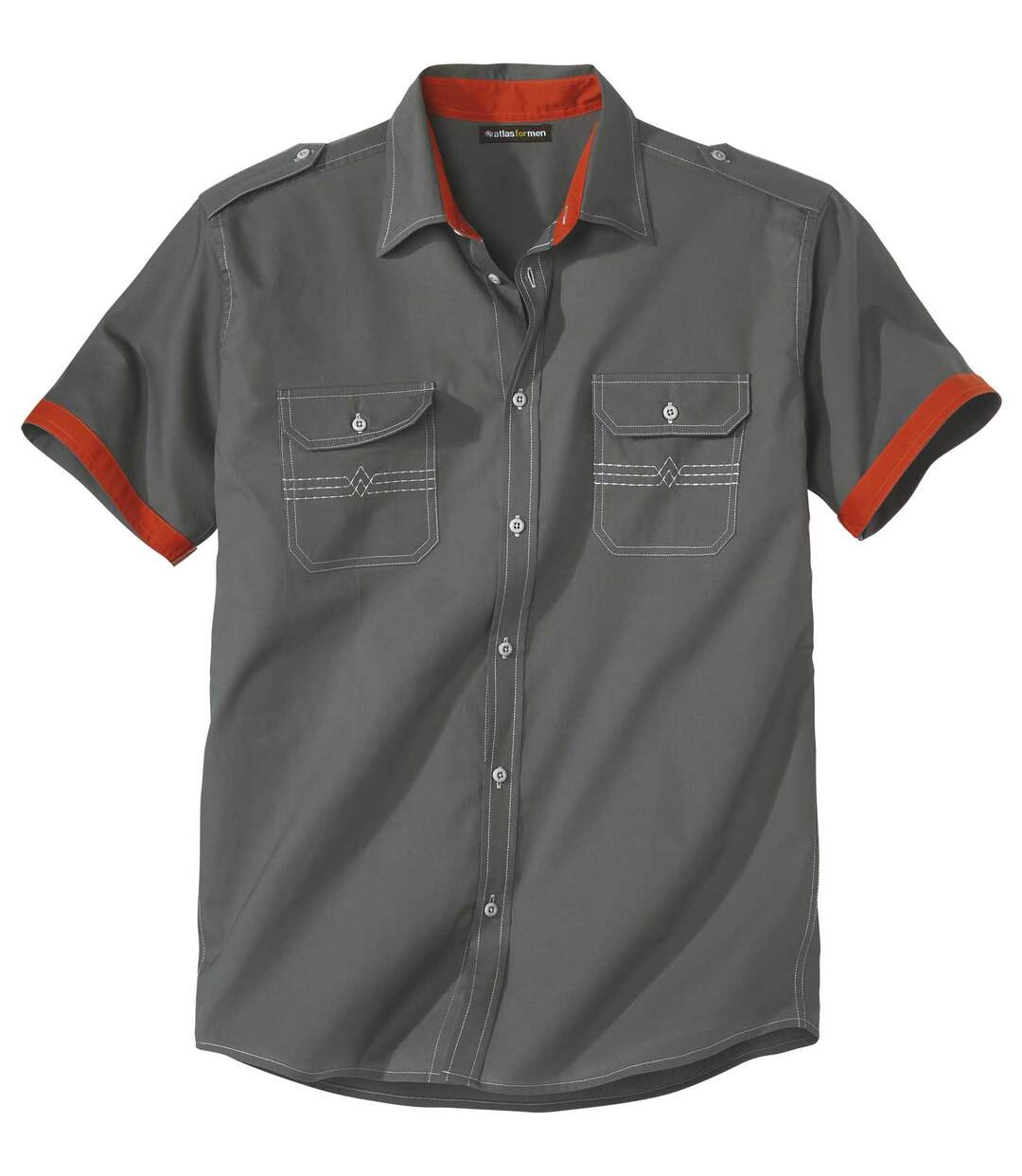 Men's Grey Aviator-Style Shirt-3