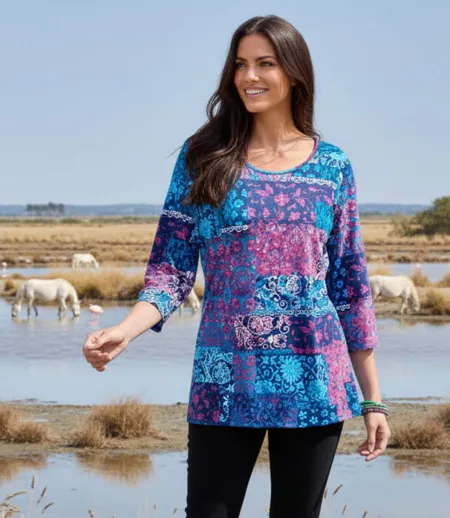 Tunika im Patchwork-Stil