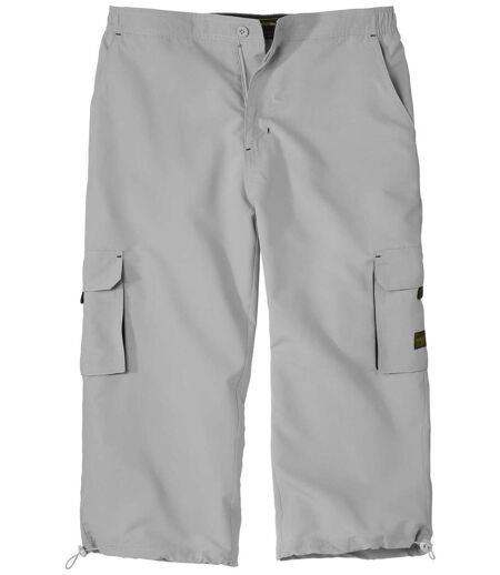 Men's Grey Cropped Cargo Pants